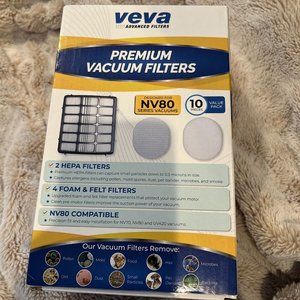 Veva Premium Vacuum Filters 10 piece for  NV70 NV80 UV420 Series Vacuums
